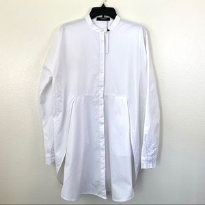 CAARA Contemporary Shirt Dress White S